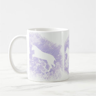 Café Caneca branca com Design de cavalo