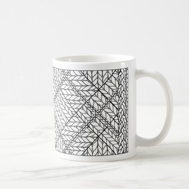 Café Caneca branca de ARGYLE TRICOTADA  (Direita)