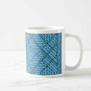 Café Caneca branca de MALHA ARGYLE AZUL