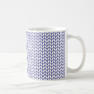Café Caneca branca de MALHA AZUL LINHA