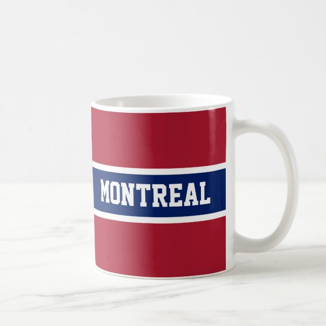 Café Caneca branca de Montreal e azul vermelha (Direita)