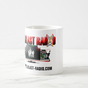 Café Caneca branca de rádio de Fullblast