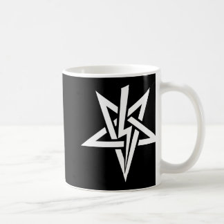 Café Caneca branca dobro de Anton Szandor LaVey Sigil