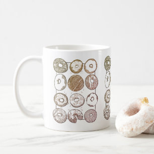 Café Caneca Branca TRICOTAR DEZENA DE DONUTS
