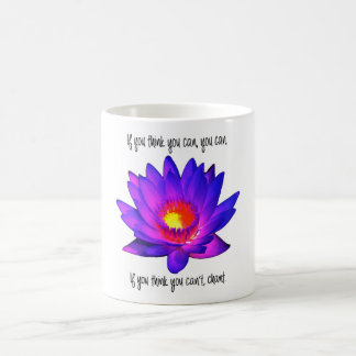 Café Caneca brilhante da flor de Lotus