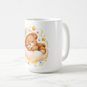 Café Caneca Brilhante de Urso de Pelúcia Adormecido Fof