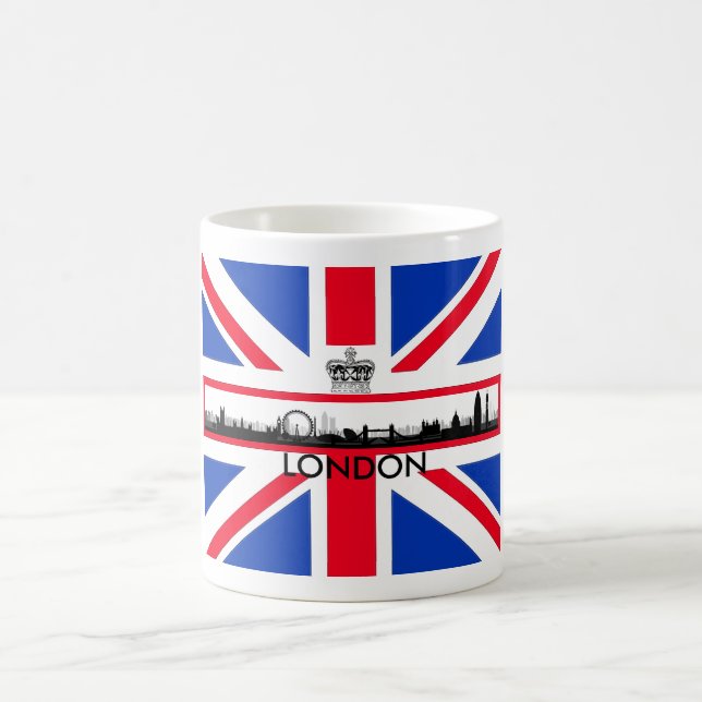 Café Caneca britânica da skyline do olho de Londres da (Centro)