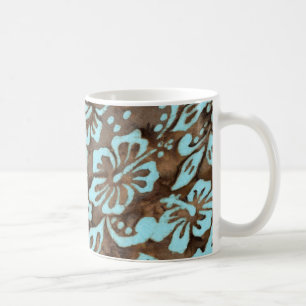 Café Caneca Brown azul do hibiscus de Luau do casamento