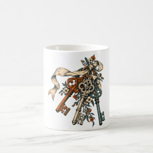 Café Caneca Buquê de Chave Rústica