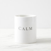 Caneca Calma – Design de Tipografia Minimalista