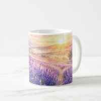 Caneca Campos de Lavanda Iluminados pelo Sol