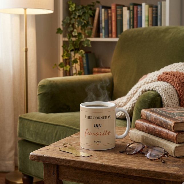 Café Caneca Canto de Leitura - Caneca para Amantes de L (Criador carregado)
