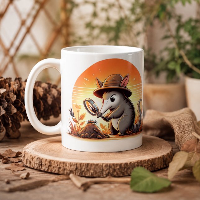 Café Caneca Caprichosa de Aardvark para Amantes de Anim (Whimsical Aardvark Mug for Animal Lovers)