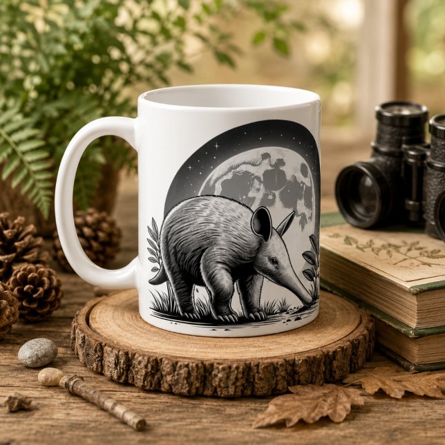 Café Caneca Caprichosa de Aardvark para Amantes de Anim (Whimsical Aardvark Mug for Animal Lovers)