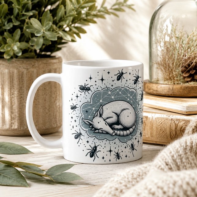 Café Caneca Caprichosa de Aardvark para Amantes de Anim (Whimsical Aardvark Mug for Animal Lovers)