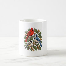 Caneca Cardinal Blue Jay Chickadee Observador de P