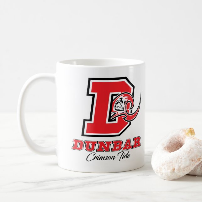 Café Caneca carmesim da maré de Dunbar (Com Donut)