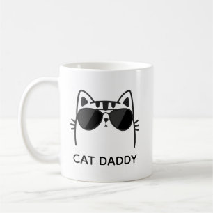 Café Caneca Cat Daddy, Presente Cat Dad, Melhor Pai de
