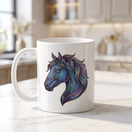 Café Caneca Cavalo Celestial Linha de Luxo Arte