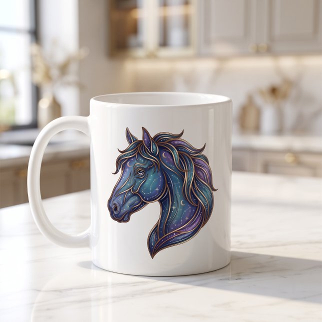 Café Caneca Cavalo Celestial Linha de Luxo Arte (Criador carregado)