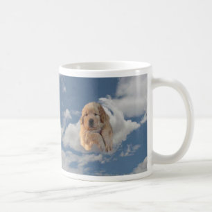 Café Caneca celestial do filhote de cachorro do golden