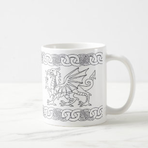 Café Caneca celta de Galês connosco do dragão e do