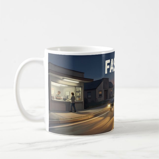 Café Caneca Cena de Fuga na Estrada ao Crepúsculo com C (Esquerda)