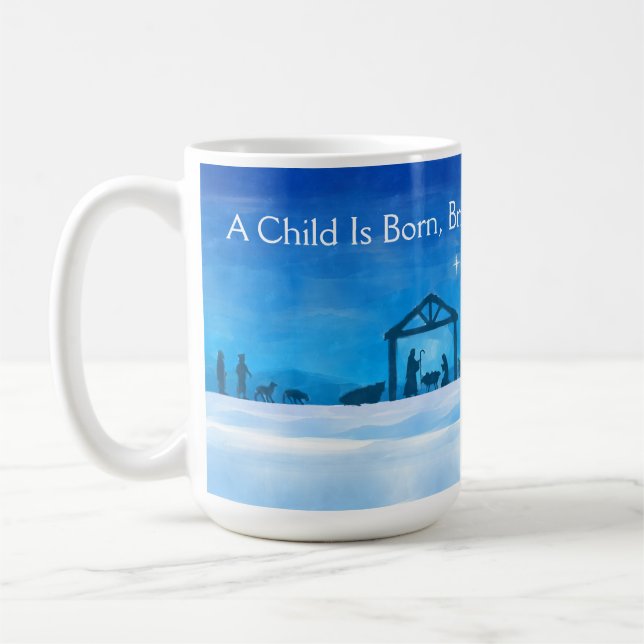Café Caneca Cena de Natal Silenciosa  (Esquerda)