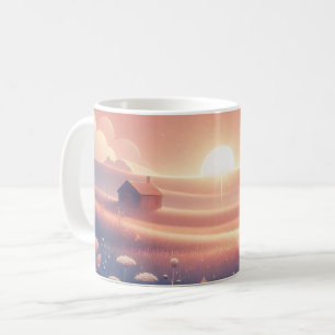 Café Caneca Cena de Pôr do Sol Sonhador