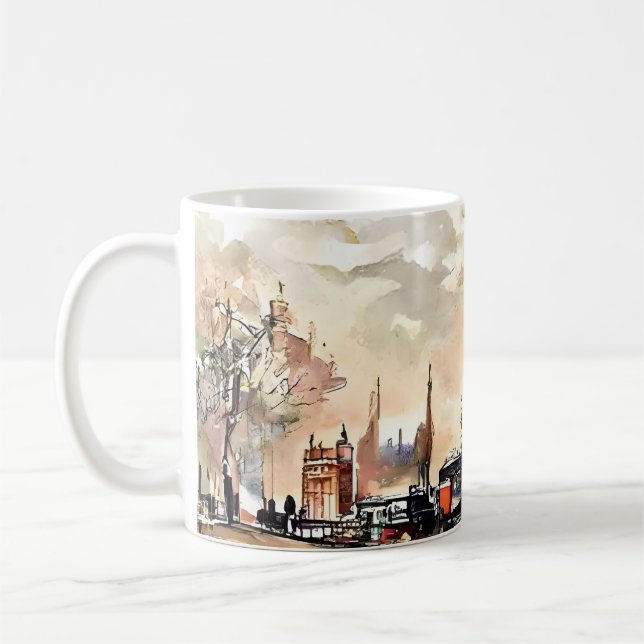 Café Caneca Cena de Rua Vintage Londres (Esquerda)