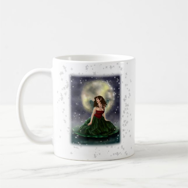 Café Caneca cerâmica de Fae da almofada de lírio (Esquerda)