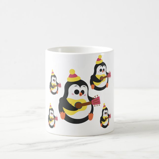Café Caneca Charming Penguin | Desenho Fofo de Tocador  (Centro)