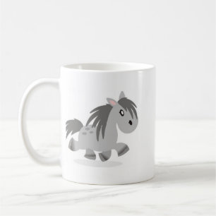 Café Caneca cinzenta dos desenhos animados do pônei de