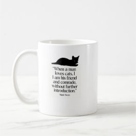 Café Caneca Citação de Gato de Mark Twain