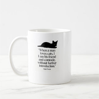 Café Caneca Citação de Gato de Mark Twain