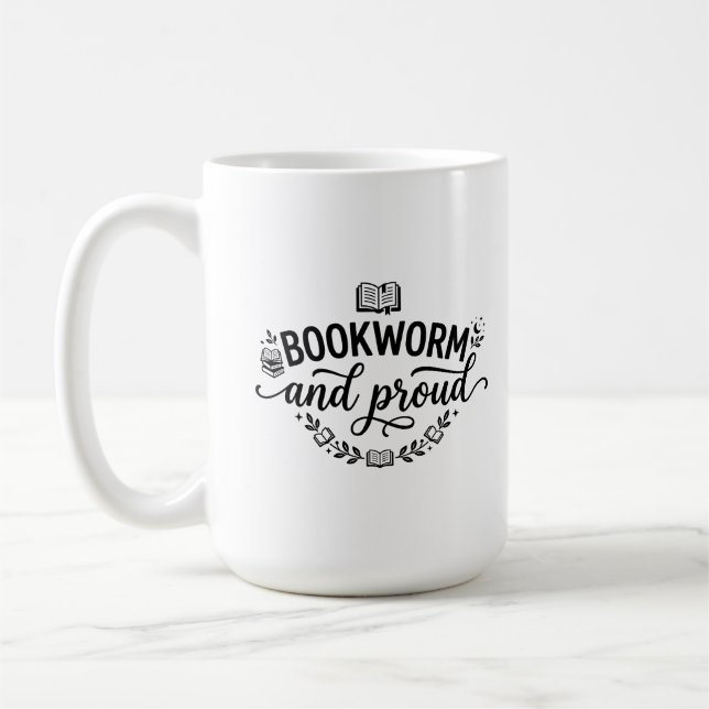 Café Caneca Clássica 15 oz Design de Citação Orgulhosa  (Esquerda)