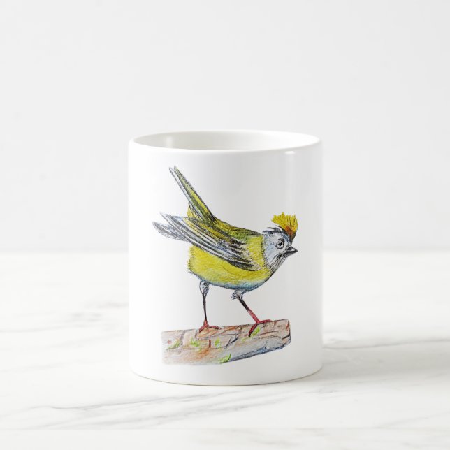 Café Caneca Clássica Branca com Desenho de Pássaro (Centro)