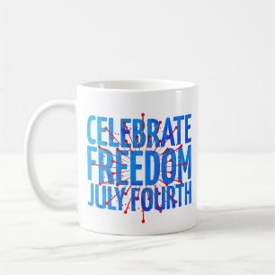Café Caneca Clássica Celebre a Liberdade Quatro de Julh