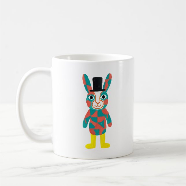 Café Caneca Clássica com Chapéu de Coelhinho Verde (Esquerda)