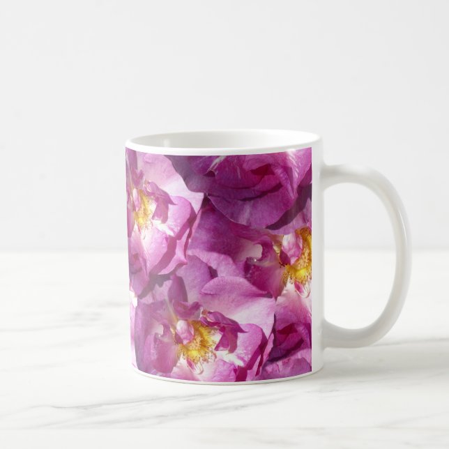 Café Caneca Clássica com Foto de Rosas Rosas (Direita)