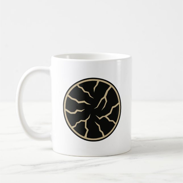 Café Caneca Clássica com Gráficos de Superfície Rachada (Esquerda)