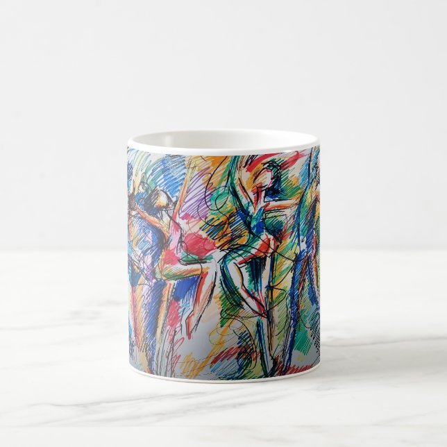 Café Caneca Clássica Dançarinos Abstratos Ritmo de Movi (Centro)