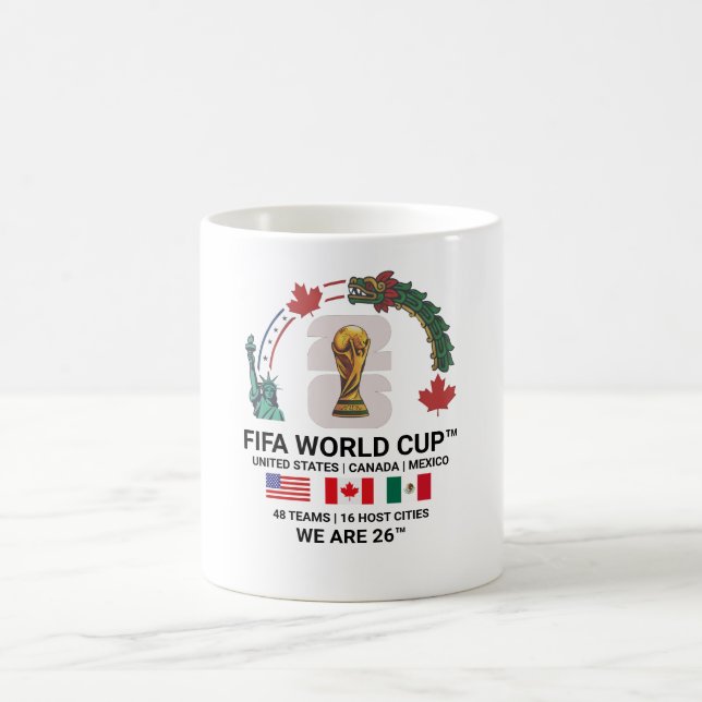 Café Caneca Clássica de 11 oz da Copa do Mundo FIFA 202 (Centro)