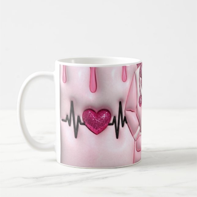 Café Caneca Clássica de 330ml Enfermeira Personalizada  (Esquerda)
