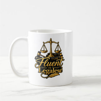 Café Caneca Clássica de Advogado Engraçado Fluente em L