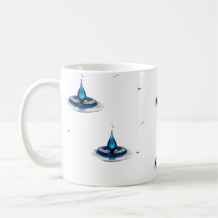 Café Caneca Clássica de Alta Impacto com Gota de Água A