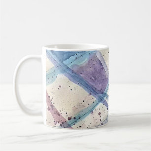 Café Caneca Clássica de Aquarela Abstrata de Geada de I