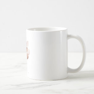 Café Caneca Clássica de Aquarela de Folha Bege Minimali