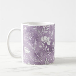 Café Caneca Clássica de Arte Floral Sonhadora