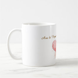 Café Caneca Clássica de Coração Aquarela com Nome de Ca